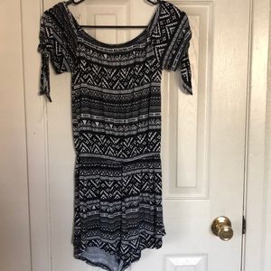 Black and white romper